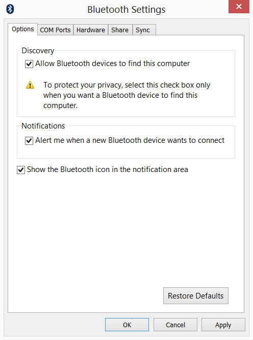 44 - Uso di una connessione Bluetooth 3. Quindi, dall'area notifiche desktop, fare clic sull'icona Bluetooth, e selezionare Apri impostazioni. 4.