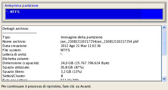 55 Per ripristinare il disco rigido da un'immagine di backup contenuta nella capsula di backup quando il sistema operativo corrente non funziona, procedere come segue: 1.