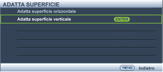 ricordare di reimpostare l'impostazione precedente per la regolazione della superficie. 4. Premere / per regolare il lato destro e/o sinistro convesso o concavo.