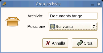 1.5.2 Archiviazione delle cartelle Se alcuni file non sono stati utilizzati di recente ma si desidera tenerli sul computer, è possibile comprimerli in formato tar (tape archive).