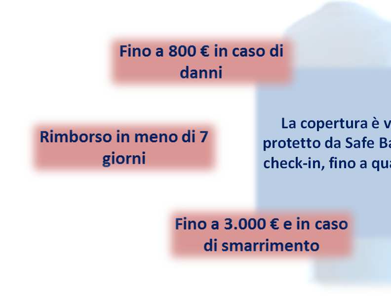 Le attività di core business Garanzia di indennizzo Safe Bag garantisce un rimborso fino a: 3.