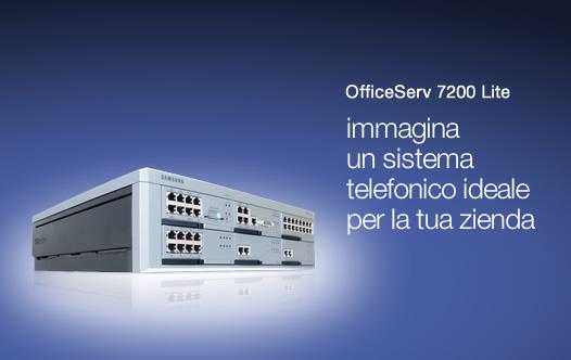 Centralino telefonico OfficeServ 7200 Samsung OfficeServ 7200 Lite è un sistema di comunicazione ideale per aziende di medie dimensioni.