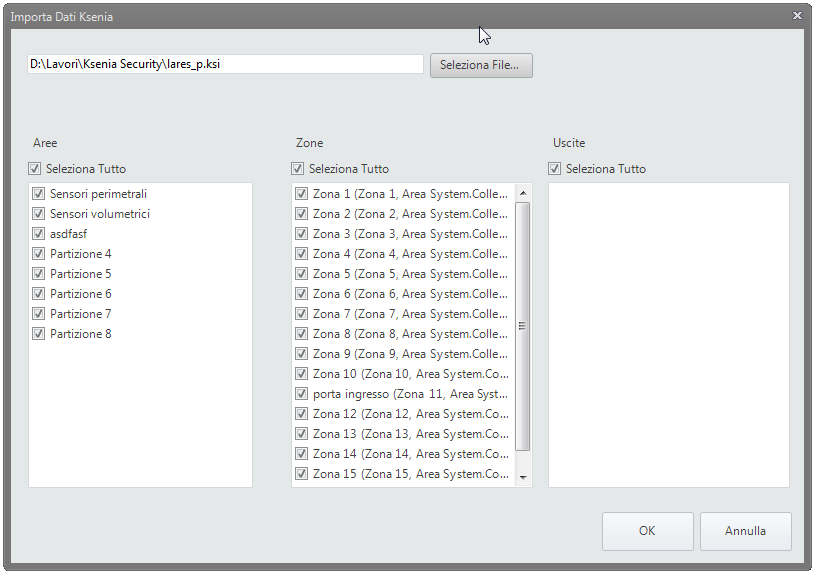 IMPORT BASIS PROJECT On the first run, select File / New and choose the panel type between: lares16-ip, lares48-ip or lares128-ip.