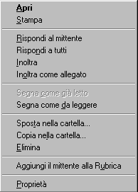 Reti, Internet e Posta Elettronica Si può anche visualizzare il riquadro dell'anteprima. Per visualizzare il riquadro Anteprima in Microsoft Outlook cliccare su Visualizza/Riquadro Anteprima.