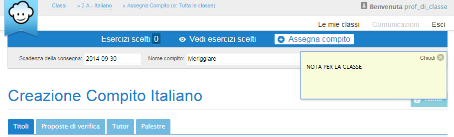 Una volta accettati gli studenti che hanno risposto all'invito via e-mail, il docente trova formata la classe nella sua area personale con l'elenco dei nominativi degli iscritti, gestibili