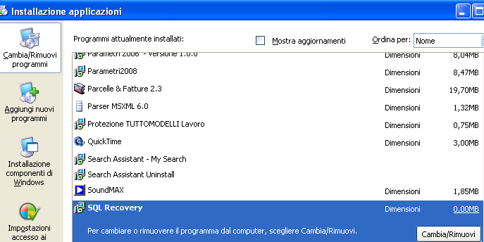 Backup: Restore: I componenti di Sql Recovery saranno scaricati SOLO nella cartella locale C:\Programmi\Ipsoware\Shared sia nel caso NON sia presente la Suite Ipsoa, in questo caso provvederà il