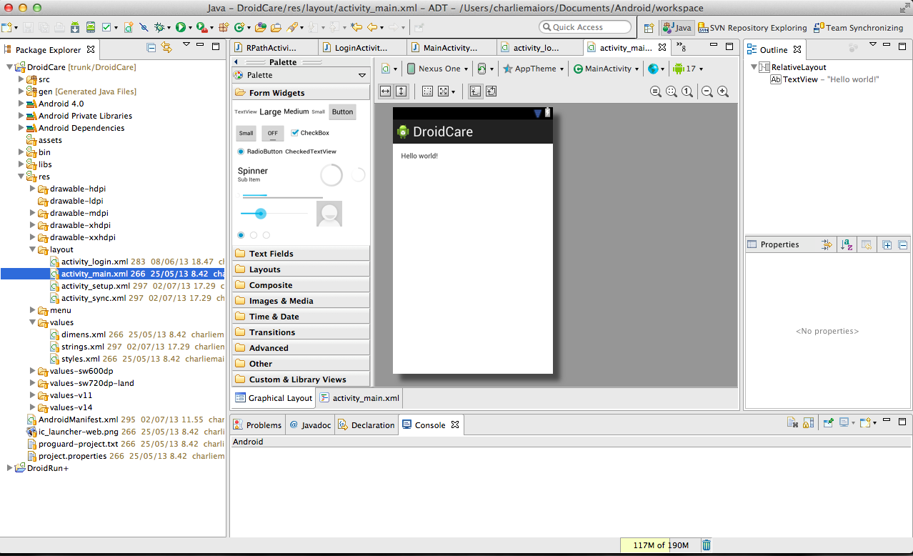 4.1.3 Gli strumenti utilizzati Lo sviluppo di questo progetto ha impiegato diversi software, la tipologia di questi software spazia tra l ambiente di sviluppo, integrato al SDK Android, Eclipse al