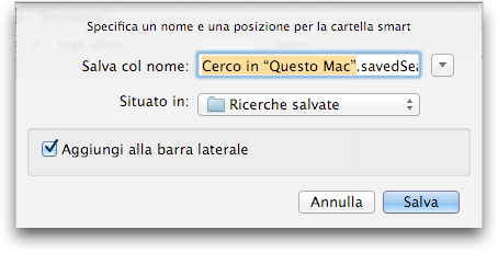 Però l esempio ci permette di capire come funziona la ricerca nella finestra del Finder.