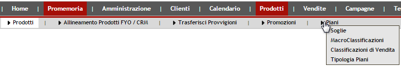 Un ulteriore raggruppamento dei Prodotti è illustrato nella figura seguente Vedremo più avanti come questo raggruppamento logico dei Prodotti serve solo per agevolare l inserimento delle PDA da parte