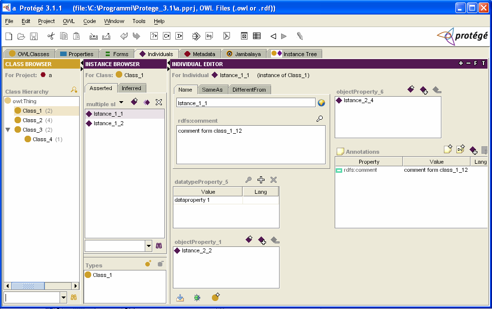 3URWpJpH-DPEDOD\D Per preparare la fonte informativa in linguaggio OWL ho utilizzato un programma apposito: Protégé.