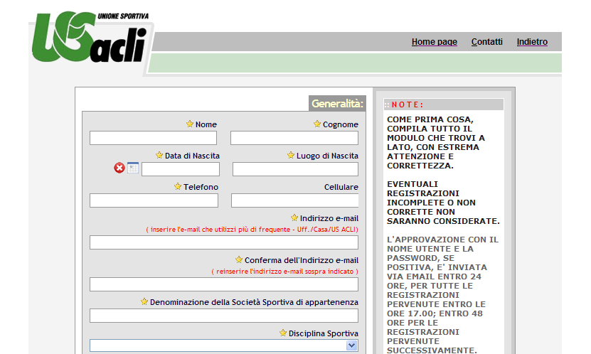 REGISTRAZIONE