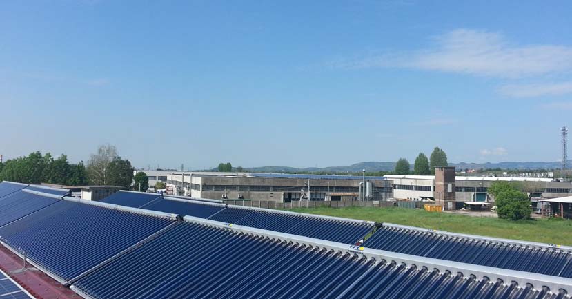 MONTEBELLO VICENTINO (VI) Una conceria all avanguardia Un impianto solare da 114 mq per la produzione di acqua calda sanitaria per il trattamento dei pellami di Anna Grassi Per la Conceria Fil.