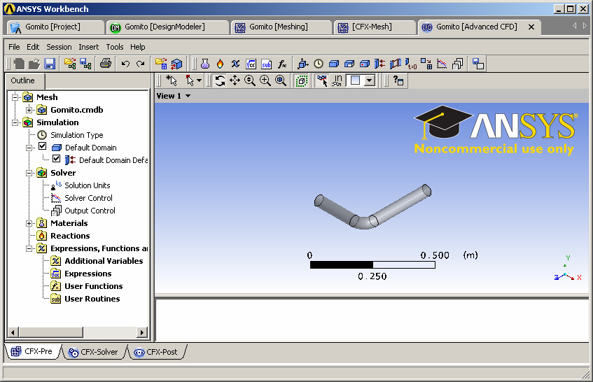 CFX-Pre Viene creata una nuova istanza di CFX 11, integrata in Workbench 25 CFX-Pre: