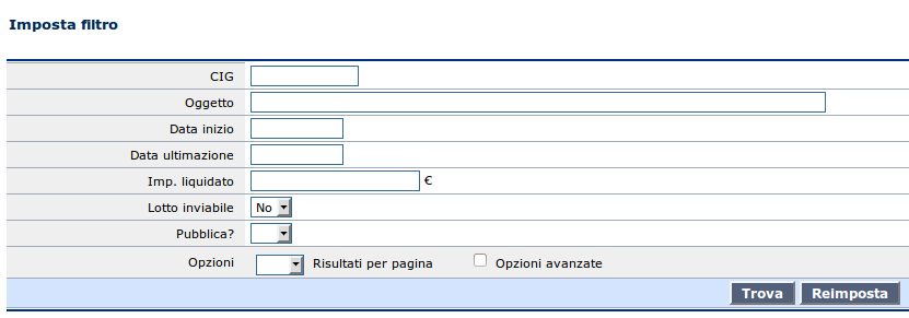 6.1.2 Impostare un filtro sulla lista Se la lista è particolarmente lunga è possibile filtrarla