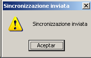 L invio della sincronizzazione viene confermato: 5.1.