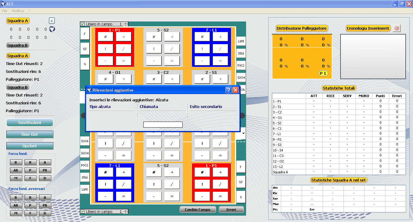 Capitolo 3 Figura 3.22: Interfaccia di inserimento dati. Per illustrare il funzionamento viene riportato l esempio dell alzata.