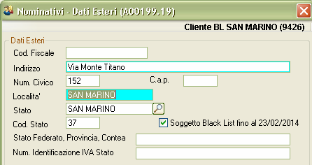 La data ultima di permanenza in Black List è definita al 23/02/2014. Dal giorno successivo, pertanto, la nazione non dovrà più comparire nella comunicazione Polivalente Black List.