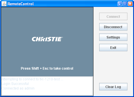 Sezione 5: Funzionamento remoto PC client 5. Immettere il nome host o l indirizzo IP del controller nel campo Host. 6.