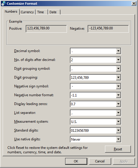 Configurazione del PC workstation 2 Configurazione di Windows 8.1 b Se si utilizza un formato regionale diverso da English (United States), le impostazioni descritte di seguito sono obbligatorie.