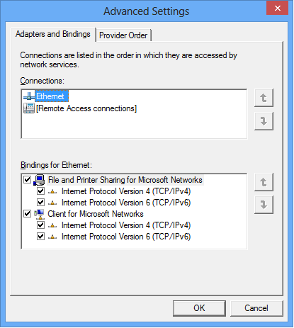 Configurazione del PC workstation 2 Modifica delle impostazioni di sicurezza per i sistemi LC/MS e CE/MS Impostazioni di rete avanzate Le comunicazioni con il sistema MS dipendono dall'ordine delle