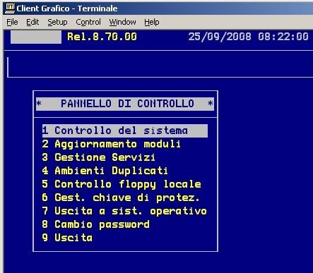 AGGIORNAMENTO Applicativo SISPAC Le operazioni di configurazione e di aggiornamento di SISPAC vanno eseguite attraverso la Wkiconsole, interfaccia testuale attivabile dall icona presente nella