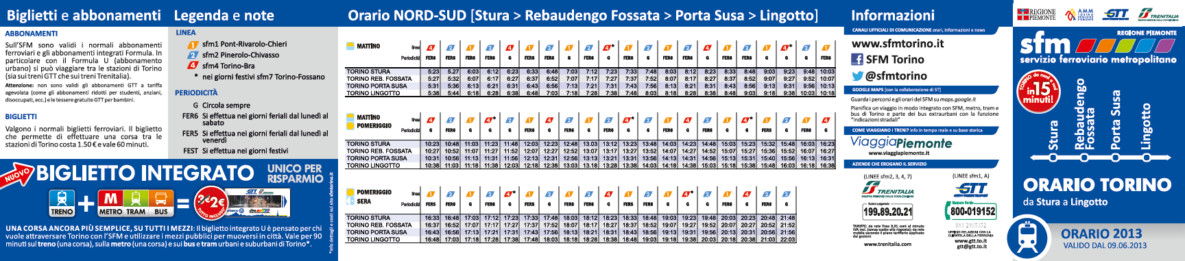Nel corso dell anno sono stati realizzati e distribuiti nelle stazioni e presso i comuni gli orari delle linee sfm2 e sfm3.