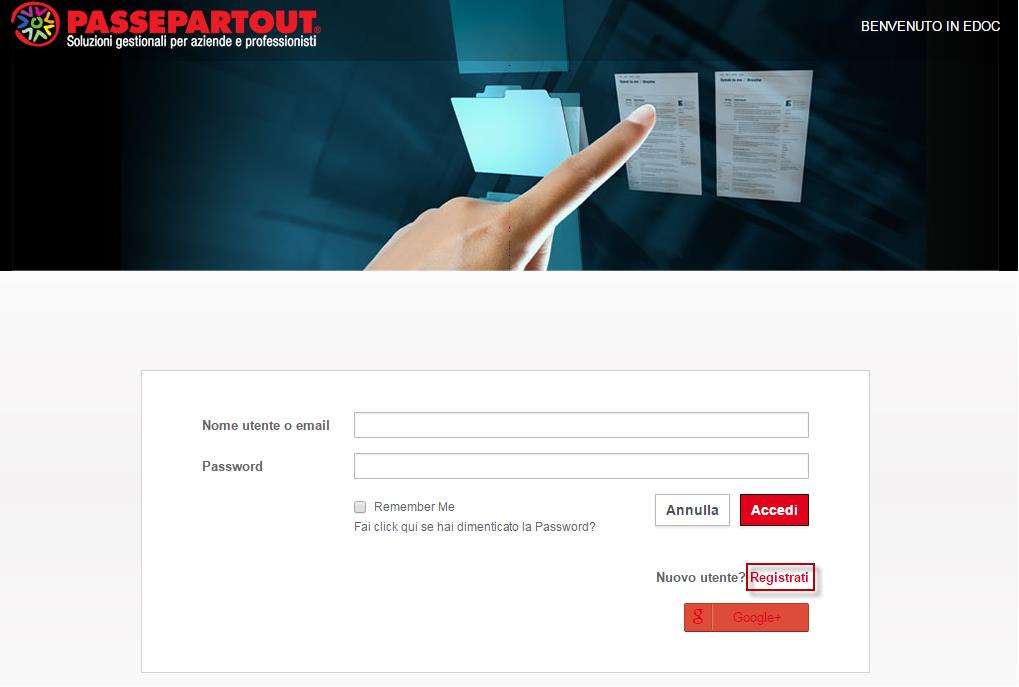 I dati utente e password scelti per la registrazione al sito andranno indicati nel campi Login e Password nella finestra della procedura guidata Passepartout.