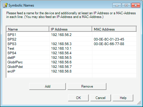 Progettazione con Security Configuration Tool 4.4 Gestione dei progetti Per registrare le voci nella tabella dei simboli procedere nel modo seguente: Nuove voci 1.