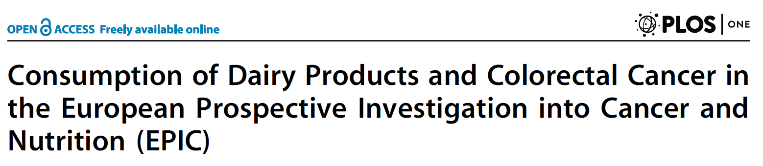 Our results strengthen the evidence for a possible protective role of dairy products on colorectal cancer risk.