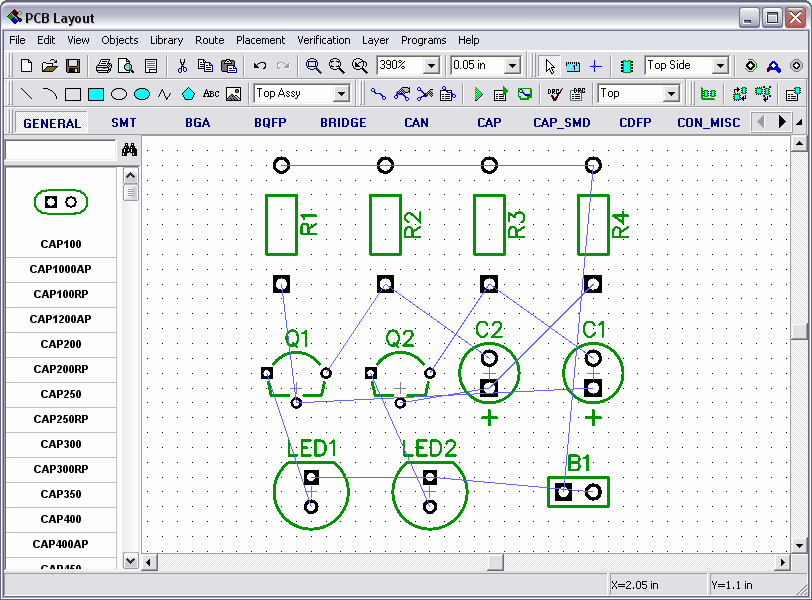 per determinare il link del pattern dei componenti questo lavorerà solo se il PCB era stato fatto direttamente dallo schema, RefDes può essere differente.