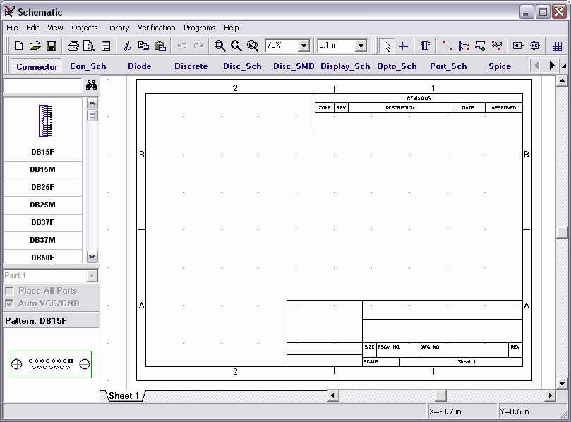 Per inserire qualsiasi testo nel Campo del blocco del titolo muovere il mouse su quel campo (dovrebbe essere evidenziato in verde) e fare click per vedere le Field Properties.