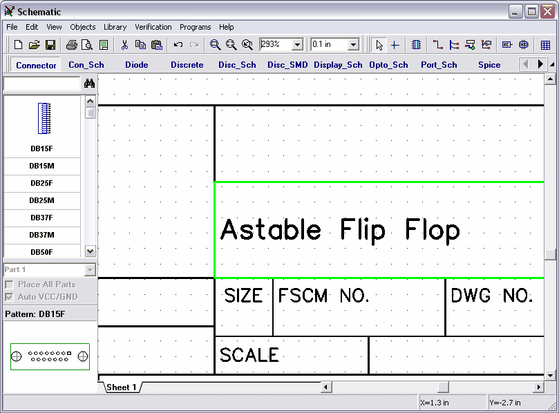 Potete zumare il Title Block portandovi sopra la freccia del puntatore e premendo ripetutamente + oppure - o utilizzando la rotellina del mouse.