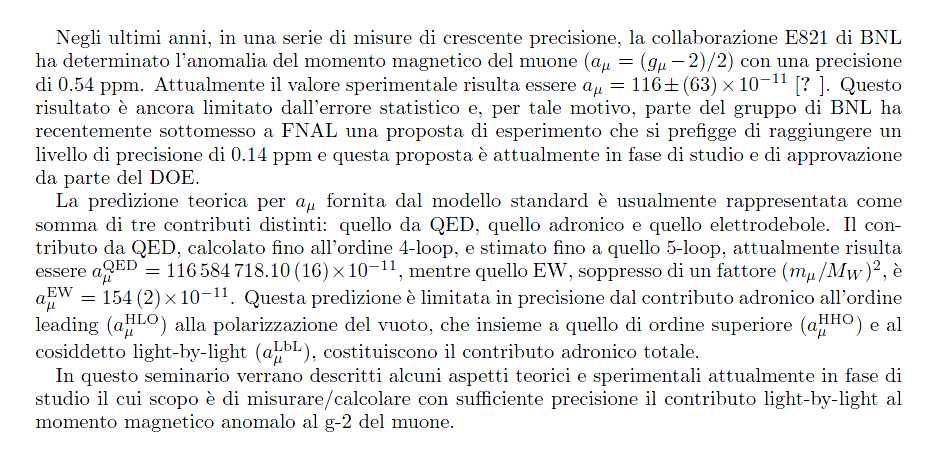 Dottorato di Ricerca in Fisica dell Università degli Studi di Messina 23 Giugno 2011, ore 15.00, Aula E. Majorana, Dip.to di Fisica, V.le F. Stagno d Alcontres 31, S.