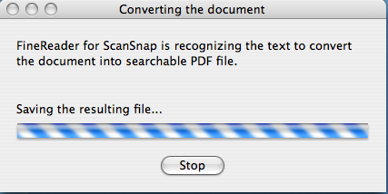 5 Sulle Azioni Al termine della conversione, il file PDF convertito viene salvato nella cartella specificata nella scheda "Save" nella finestra "ScanSnap Manager - Scansione e