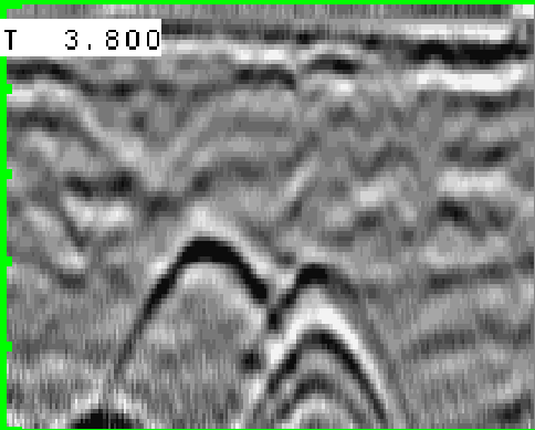 Risultati Radiogrammi Durante la scansione vengono collezionate una serie di riflessioni da punti adiacenti (tipicamente uno ogni 2 o 3 cm), le quali costituiscono l