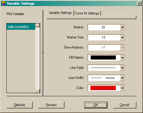 Variable settings Modifica l aspetto