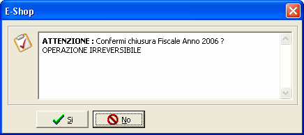 Andando avanti, premendo su OK, la schermata seguente sarà: Questo è solo un ulteriore controllo che chiede conferma a procedere con questa operazione, poiché essa non può essere interrotta.