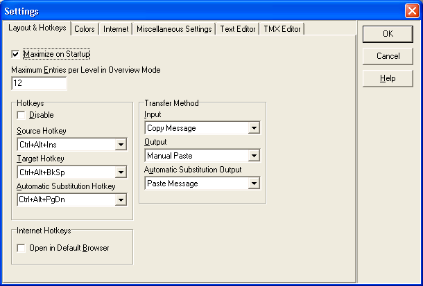 Guida all utilizzo di ApSIC Xbench 36 C A P I T O L O 1 1 Modificare le impostazioni di ApSIC Xbench Nel menu Tools, fare clic su Settings per aprire la finestra di dialogo Settings, visualizzata