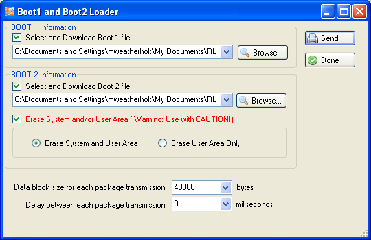 Caricamento di file di avvio 1, file di avvio 2 e Firmware 1) Collegare la stampante al proprio PC utilizzando un cavo seriale.