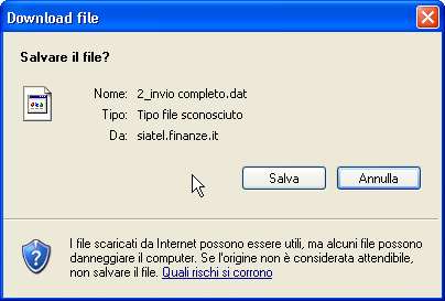 importato nel Demos. Collegarsi nuovamente al sito del SIATEL e, come mostrato in Figura 4, cliccare sulla voce RICEZIONE DATI.