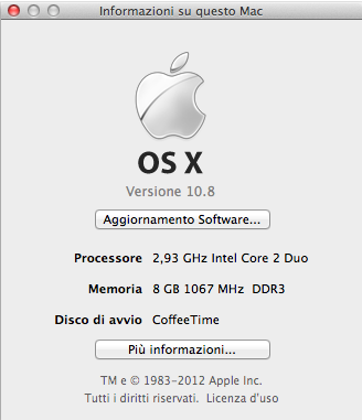 4 Capitolo 1 MacBook Air da fine 2008 in poi. MacBook Pro 13" da metà 2009; 15" da metà 2007; 17" da fine 2007. Xserve da inizio 2009.