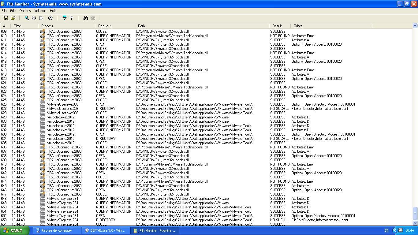 Stack o Indica la porzione di memoria che contiene i parametri delle funzioni invocate System o Indica la porzione di memoria relativa al processo che viene gestita dal sistema operativo L'altro tool