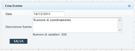 9. Agenda Selezionando dal menu la voce Agenda è possibile visualizzare un calendario personalizzabile dall utente Scuola Edile.