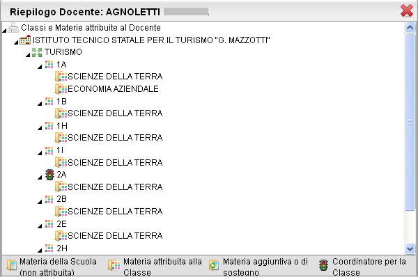 Aggregazione organizzata per Materia La prima finestra è quella di ricerca della materia da selezionare per le