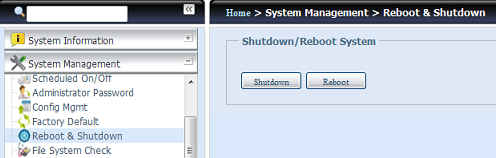 File System Check (Controllo del file system) La funzione File System Check (Controllo del file system) consente di eseguire il controllo dell'integrità del file system dei dischi.