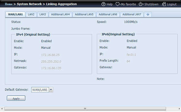 Per modificare o eliminare LINK1, andare alla pagina di impostazione Link Aggregation. Fare clic su per modificare l'impostazione o fare clic su per eliminare questa Link Aggregation.