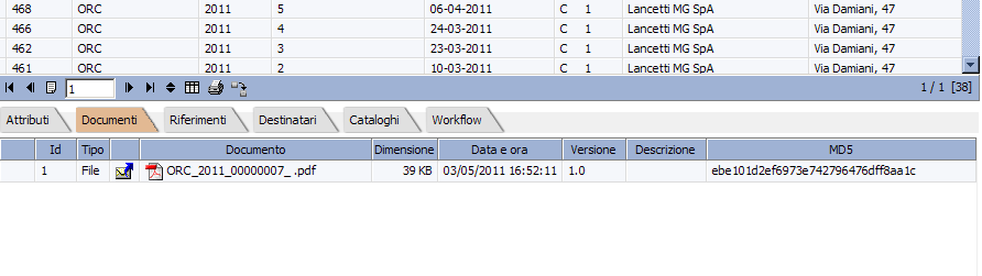 Area anteprima Nell area anteprima vengono visualizzati gli attributi delle pubblicazioni: il nome dell attributo è a sinistra in grassetto, il suo contenuto è a destra in caratteri normali.