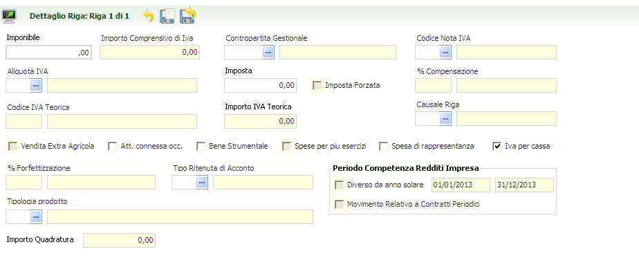 I check Bene strumentale e Spese per più esercizi attivano il collegamento con i cespiti, il check Spese di rappresentanza serve per identificare il costo come una spesa di rappresentanza e quindi