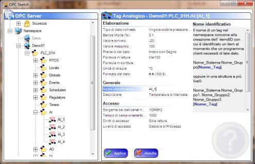 x86 o 64 OPC Server (OPC Server Data Access) Multiprotocollo con ottimizzatore di chiamata Versione Data Access 3.