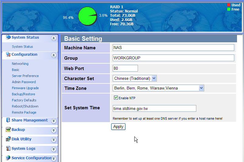 Basic DiskMaster In questa sezione è possibie configurare settaggi generali del DiskMaster. Machine name: Digitare qui il nome dell apparato.